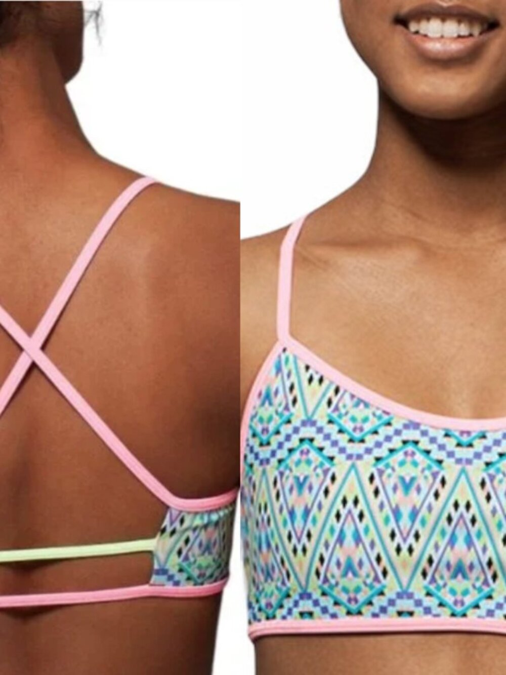 Ivivva Lululemon Go With the Waves Swim Top Geometric